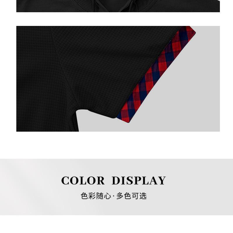 Short-sleeved Men's T-shirt, Sports and Leisure Fashion Solid Color Hooded Polo Shirt for Men