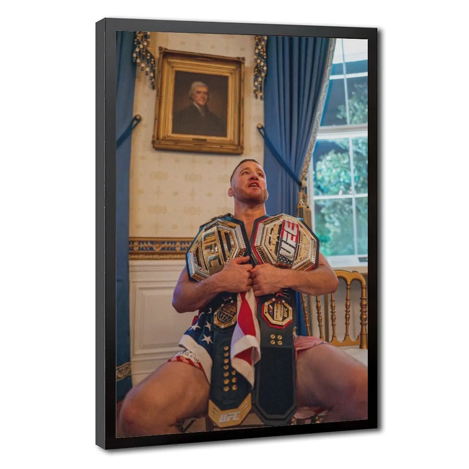 Justin Gaethje Poster UFC Decor Poster Fight Club Poster Wall Art Poster Wall Decor for Gym, School and Living Room Poster Print for UFC Fans