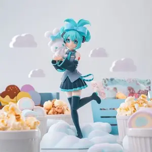7.87 Inch Hatsune Miku X Shiba Inu Anime Figure, Cute Twin Bow Collection Statue, Virtual Singer Doll, Desktop Display, Anime Enthusiasts