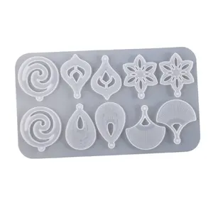 Silicone Jewelry Making Mold, 1 Count Mixed Shapes Handmade Pendant Mold, DIY Craft Supplies for Necklace Earrings Jewelry Making