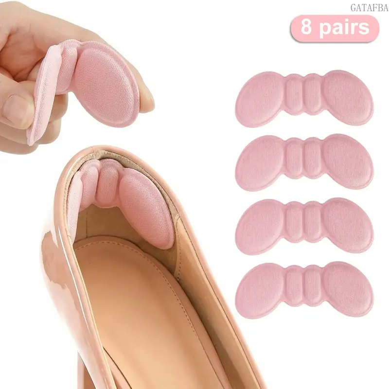 16PCS Foam Heel Pads for Shoes Too Big, Anti Slip Heel Grips Cushions, Back of Heel Protectors for Blister Prevention, Shoe Filler Inserts for Loose Fit, Comfort Cushion Liner for Sneakers Heels Boots Men Women