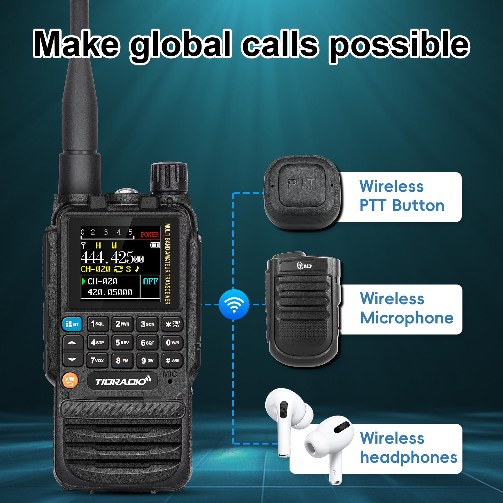 New TIDRADIO H3 Plus Beta Version Global Walkie Talkie Repeater Bluetooth Answerphone Air Band Long Range Radio