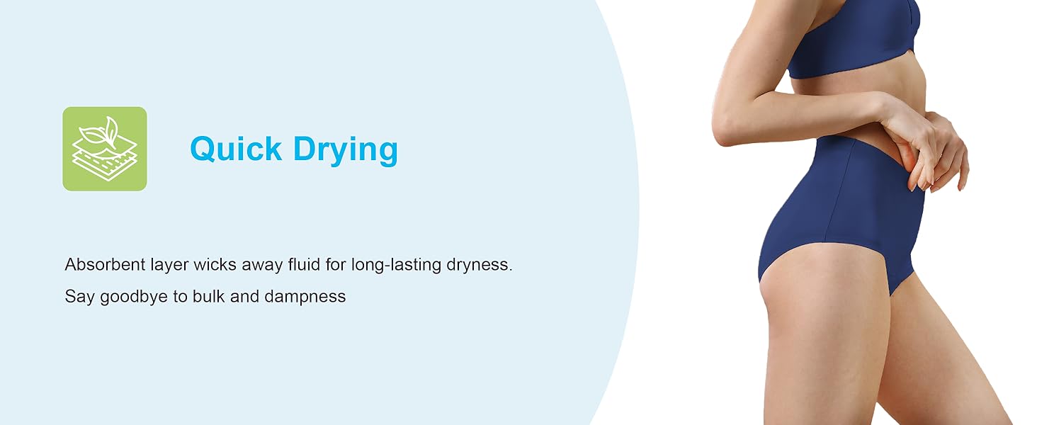 Absorbent Incontinence Underwear for Women Washable Leak Proof Seamless Urine Postpartum Protective Brief