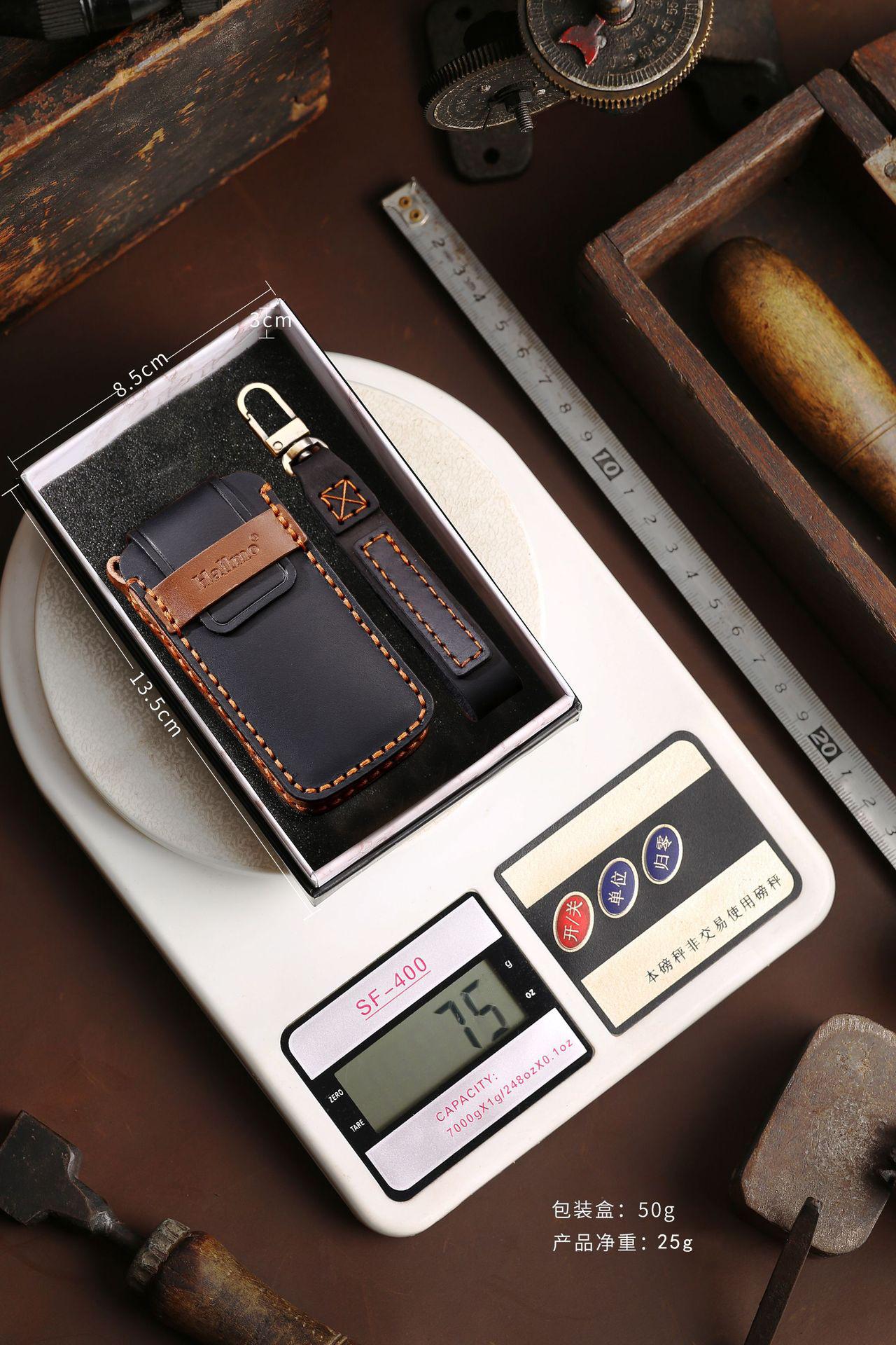 Genuine leather handmade key case suitable for Ford key case Ford F-150 Raptor pickup truck car key case