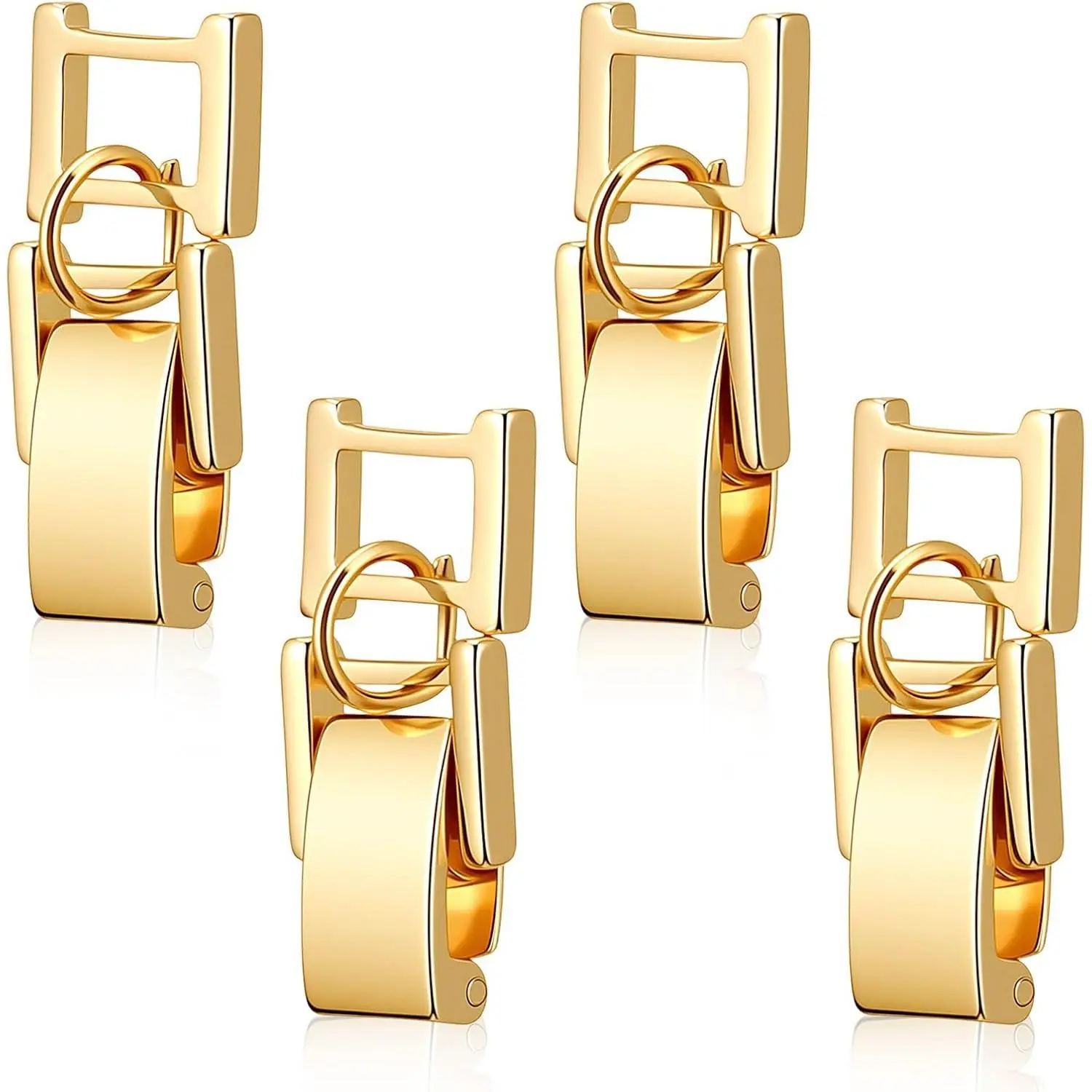 4 count   Extender Clasps,Foldover Adjustable  Extenders for Bracelets,Bracelet Extender  for Necklaces, Bracelets, Anklets & Watch Bands, DIY Jewelrys Making