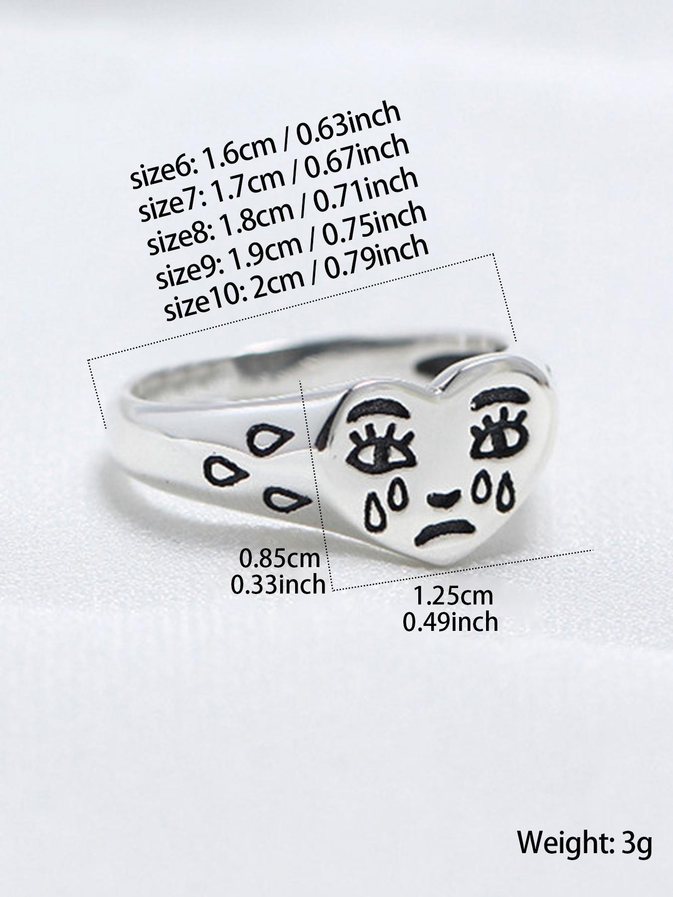 Women's Cute Heart Design Exquisite Trendy Heart Signet Ring, Vintage Trendy Retro Promise Engagement Rings, Stylish Vintage Jewelry As Birthday Gift for Women & Girls, Gifts for Wife, Vintage Rings