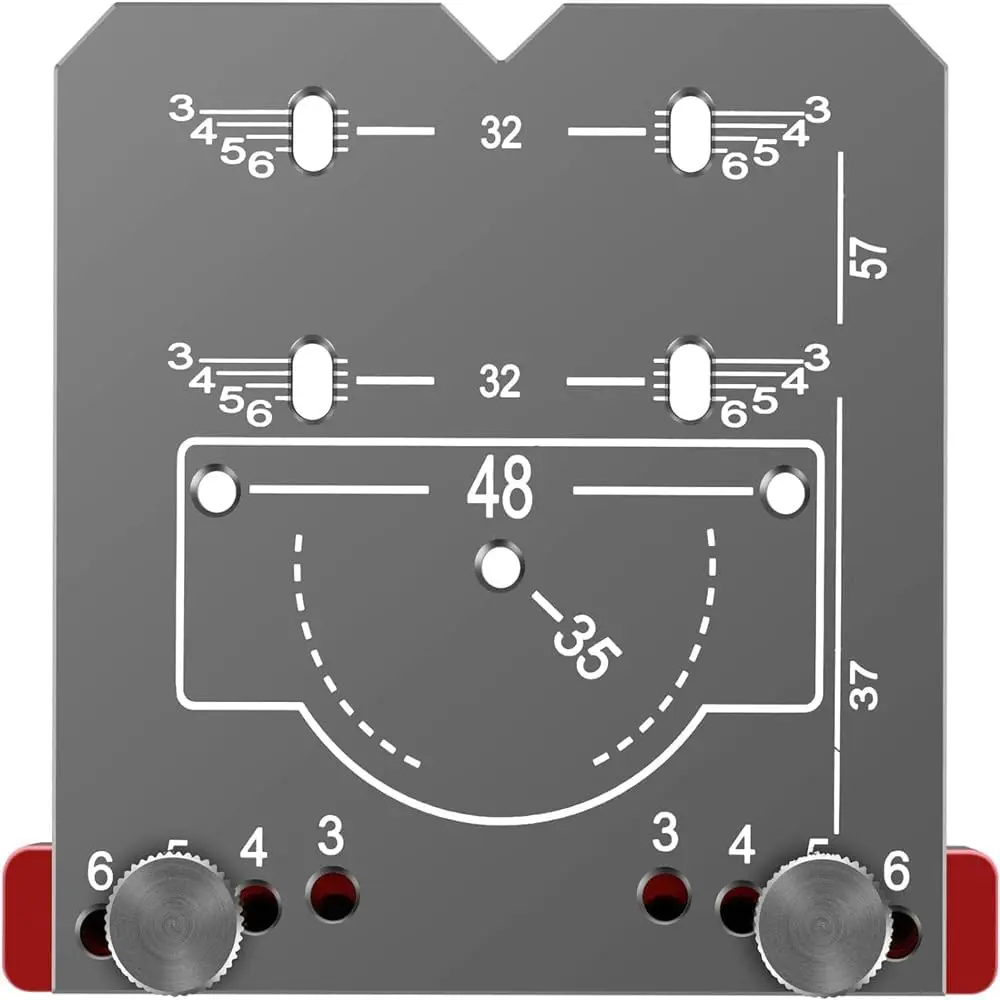 35mm Hinge Jig Kit, Woodworking Hole Punch Locator with Limiting Frame, Quick  Drilling Tool for Cabinet & Door Hinges, Adjustable  Distances (3/4/5/6mm)  Alloy