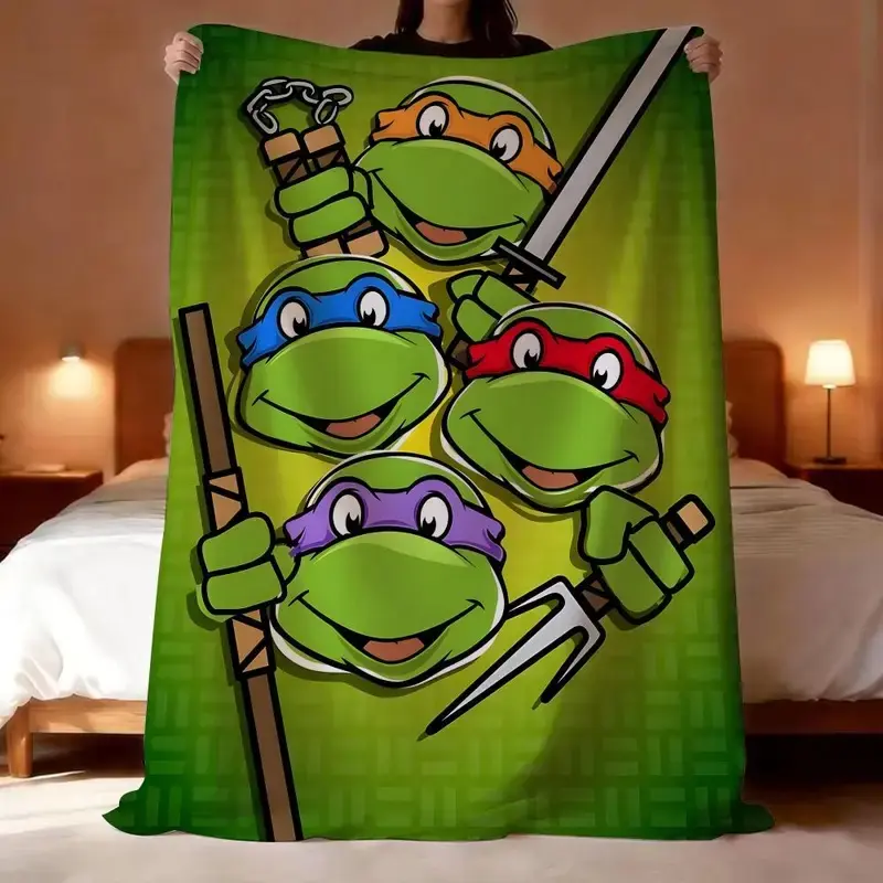 Turtles Throw Lightweight Flannel Blanket Soft Skin-friendly for Summer Cooling Ultra Soft All Season Throw Blanket, Lightweight Cozy Flannel Blanket for Bed Sofa Couch Travel Camping, Perfect Warm Gift for Birthday Christmas Housewarming for Adults Kids