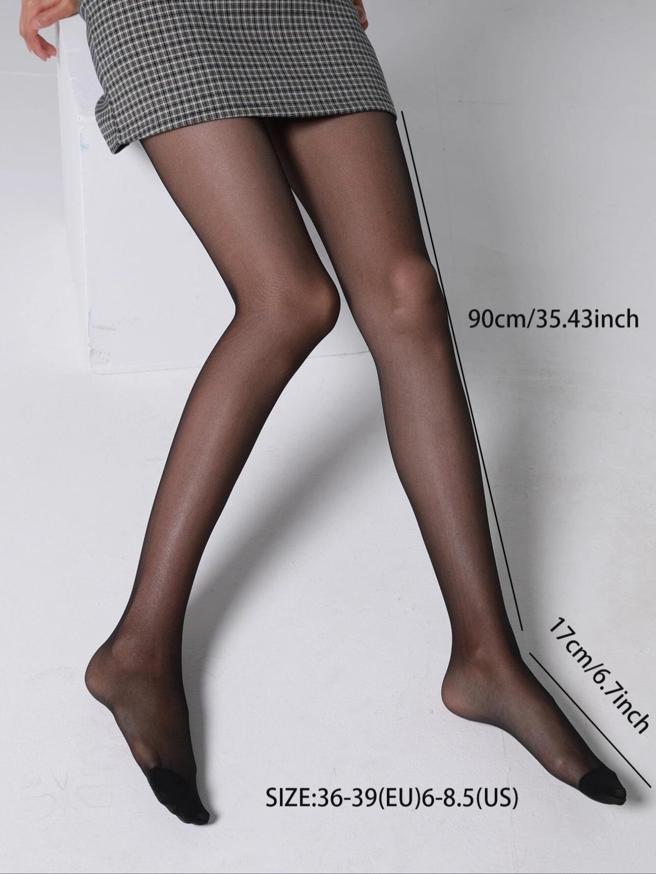 Women's 1 Pair Solid Breathable Sheer Tights, Minimalist Comfy Slim Pantyhose For Women, Fashion Ladies Tights For Summer
