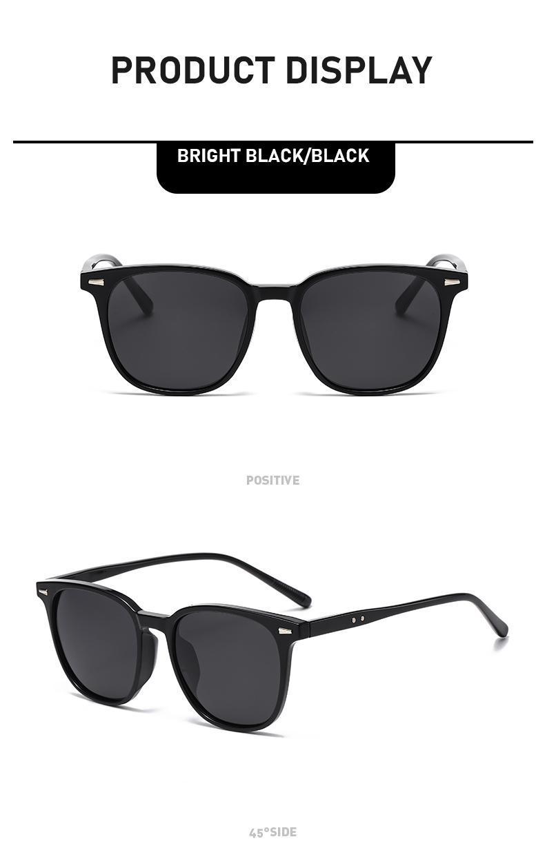 Ultra Light Square Sunglasses 4-Pack UV Resistant Windproof Polarized Face Enhancing Natural Colors Black Tortoiseshell Transparent Brown Frames