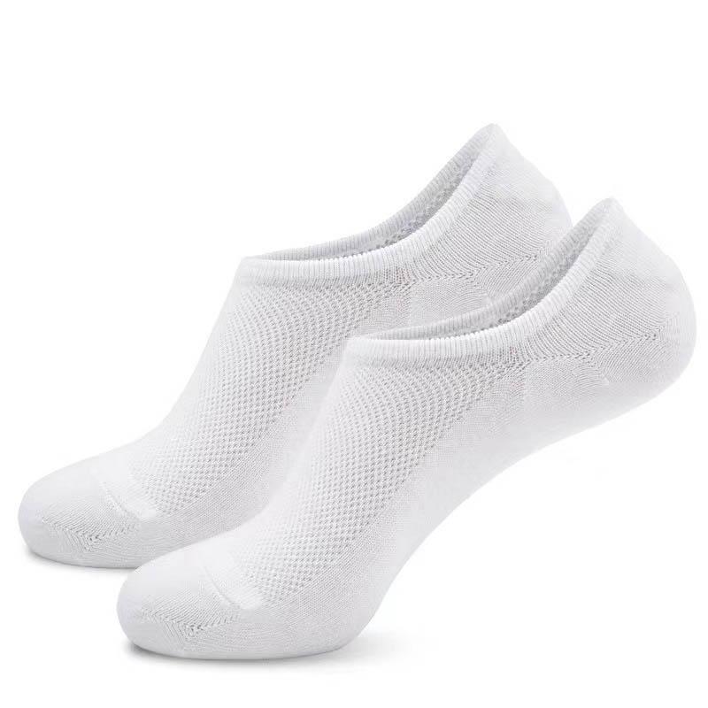 No Show Socks Men Women 5 Pair Cotton Thin Non Slip Low Cut Invisible Liner Athletic Boat Socks for Casual Wear in Black Gray and White