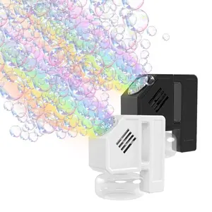 Automatic Bubble Machine with 10 Packs, Portable Battery Operated Bubbles Toy, Kids Electric Bubble Maker for Outdoor Activities
