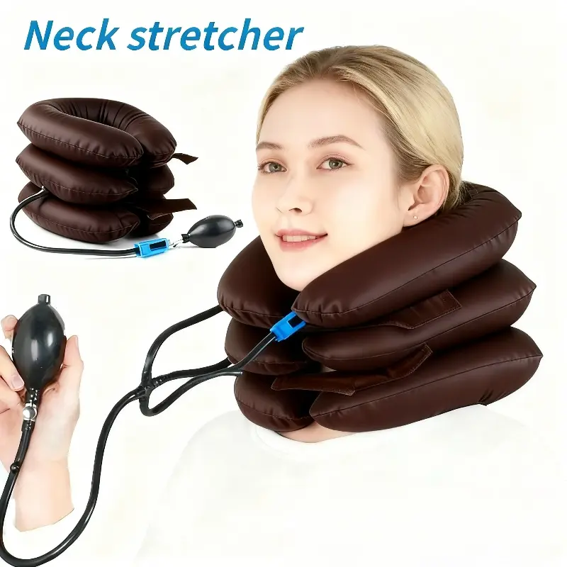 Neck Stretcher Inflatable Air Cervical Traction, Portable Neck Relaxer, Easy to perform neck muscle tension relief, suitable for home use, Christmas gift
