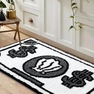VIKAMA Personalized Us Dollar Pattern Bedroom Non-Slip Carpet, Living Room, Kitchen, Bathroom Decorative Rug Pad