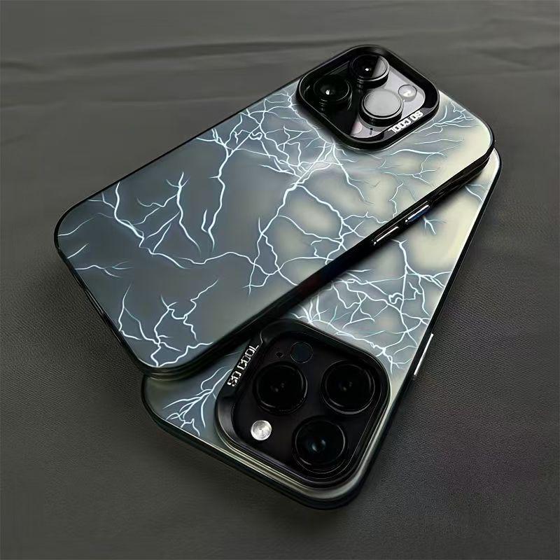 The Lightning Pattern Design Is Suitable for Iphone 16, 16 Plus, 16 Pro, 16 Pro Max, Iphone 15, 15 Plus, 15 Pro, 15 Pro Max, 14, 14 Plus, 14 Pro, 14 Pro Max, 13, 13 Pro, 13 Pro Max, 12, 12 Pro, 12 Pro Max, 11, 11 Pro Max, 7, 8, X, And XS Specific Phone Ca