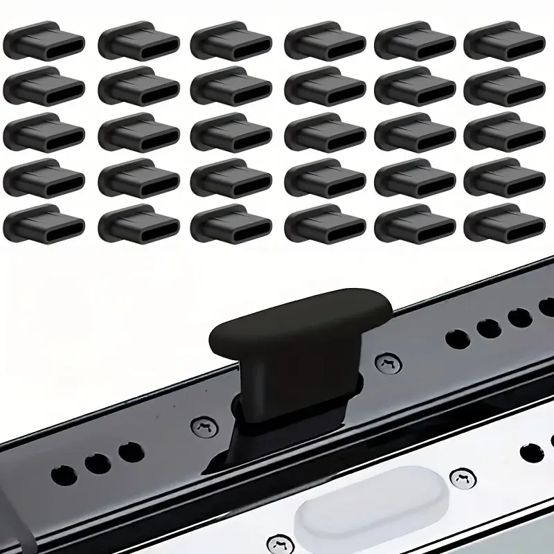 30pcs Silicone Dust Plugs, Compatible with iPhone 15/16/17, Samsung Galaxy S20-S23, Pixel, Macbook, Type-C Ports, Durable Dust Protection