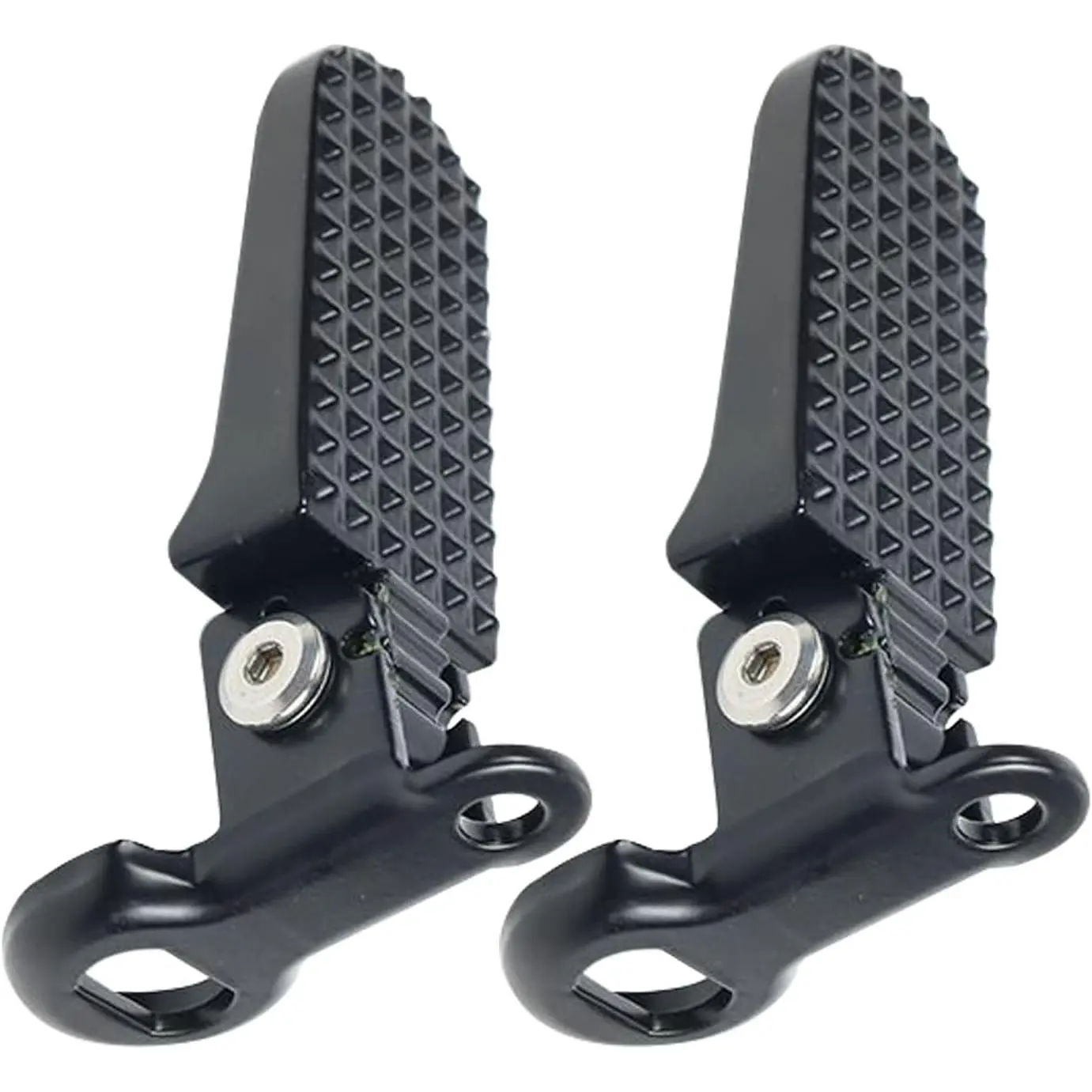 1 Pair Bike Rear Pedals, Folding Rear Seat Footrest Pedal, Aluminium Alloy Anti-Slip Bicycle Footrests, Quick Release Foot Plates Pedals for Mountain Bike Electric Bike
