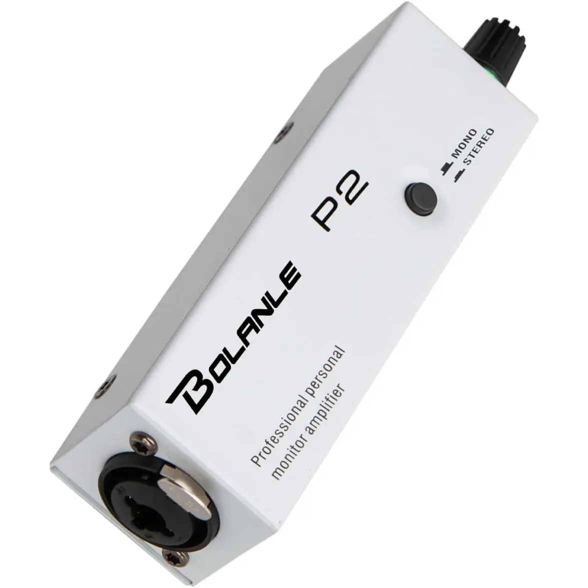 P2 Portable in-Ear Monitor Amplifier Professional Headphone Amp with XLR/TRS Input Stereo/Mono Switch for Keyboardists Drummers Guitar Bass Players