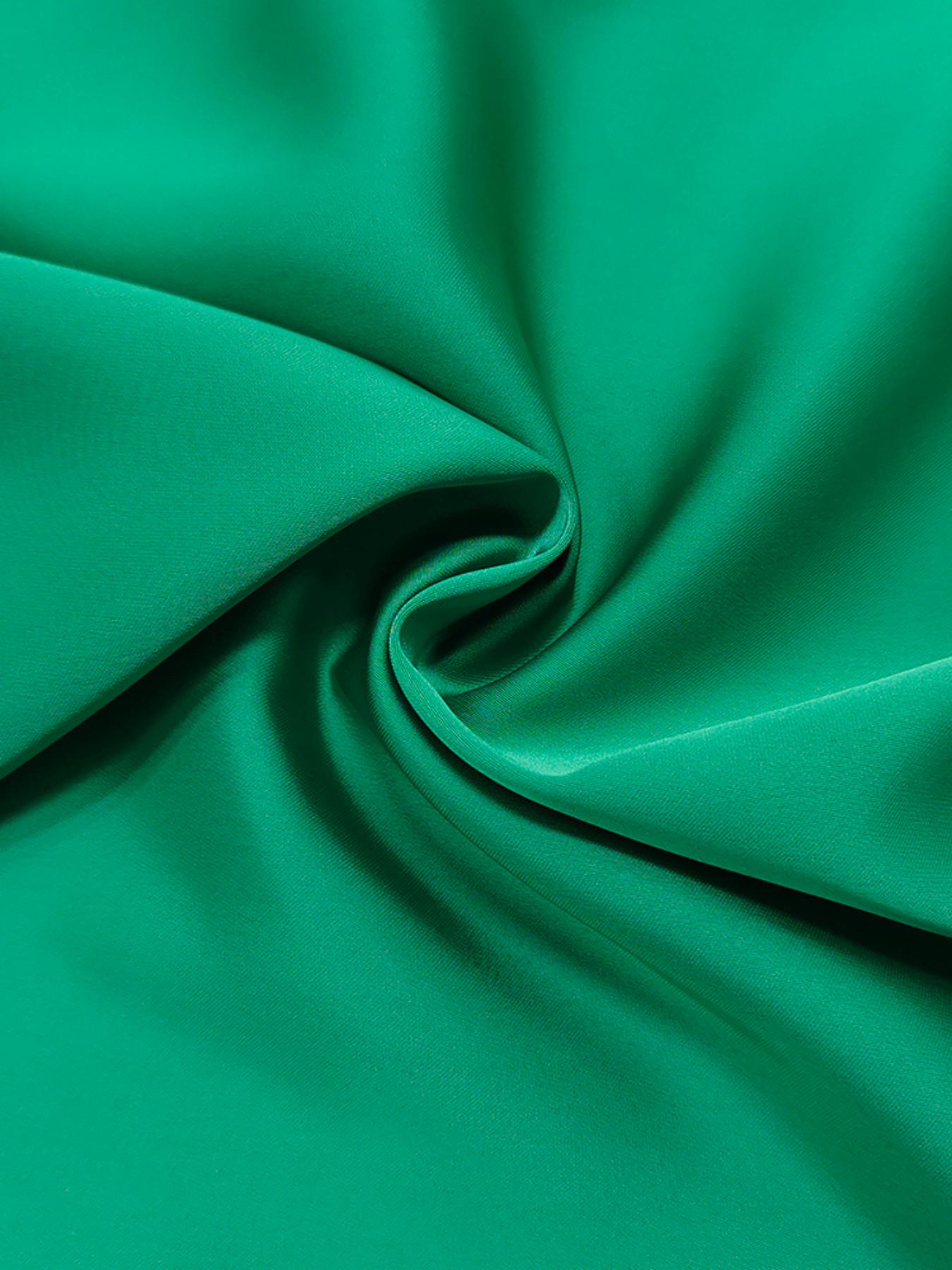 Women's Plain V Neck Jumpsuit, Loose Fit Three Quarter Sleeve Romper with Pockets, Simple Commuter Fashion for Daily Wear