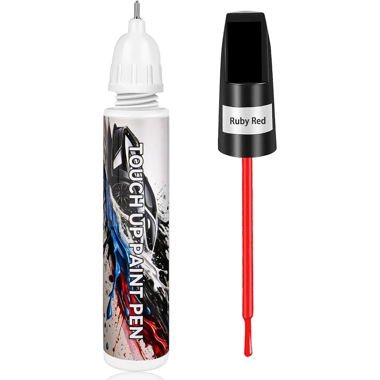 Touch Up Paint for Cars, Ruby Red Car Paint Scratch Repair, Auto Paint Repair Pen, Automotive Scratch Remover, Professional Seamless Coverage, Color Accurate, Long lasting Adhension, Fast Drying