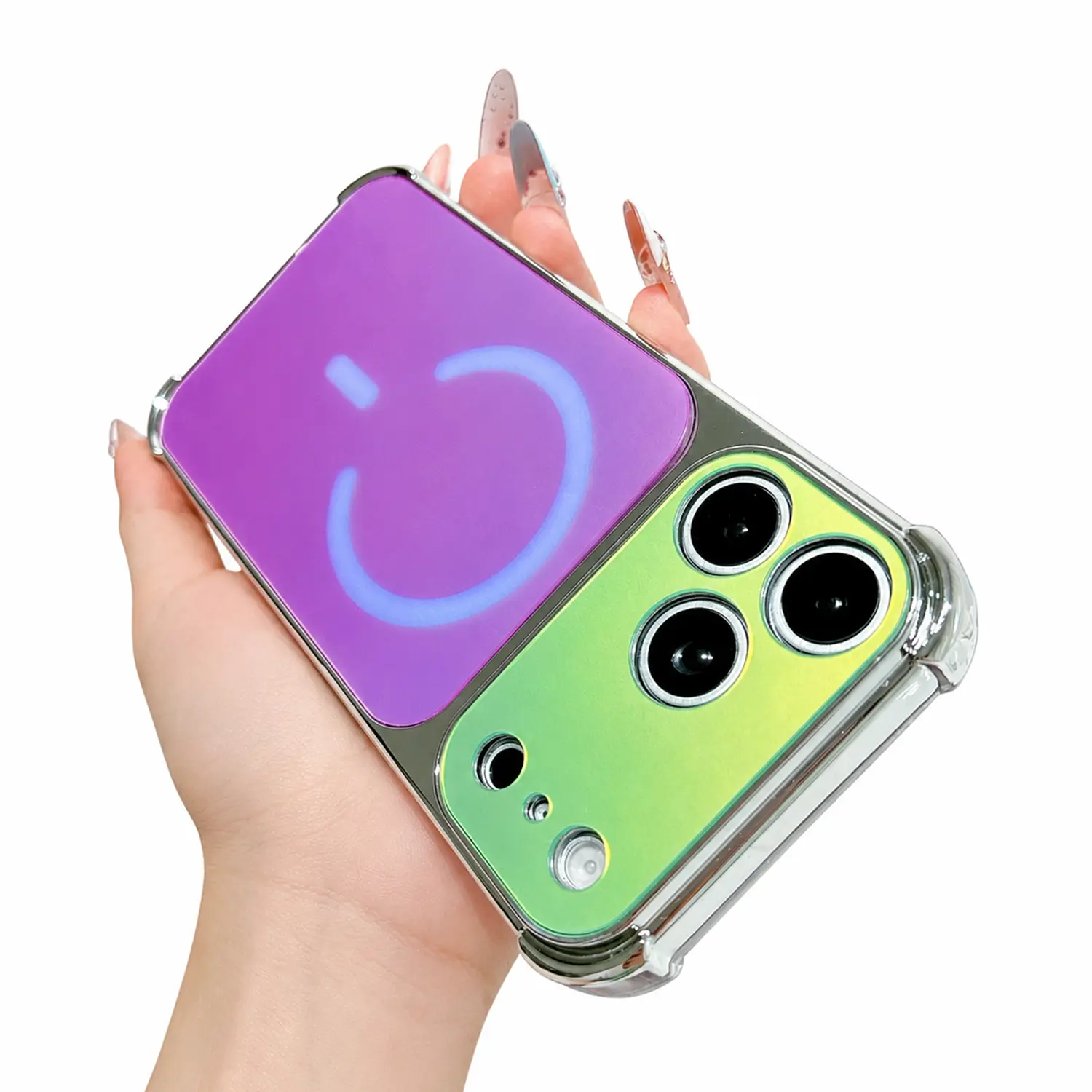 MagSafe Case for iPhone 17 Pro Max 16 15 14 13, TPU Silicone Phone Case  Electroplated Phone Cover Quad-Corner Air Cushion, Full Camera Lens Protection, Shockproof Slim Cover