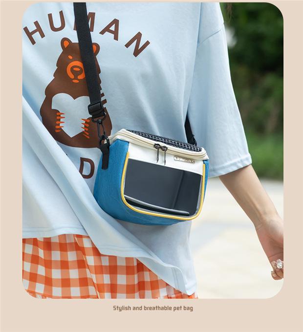 Hamster Pet Travel Bag Lightweight Breathable Chinchilla Hedgehog Small Pet Supplies Cross-Border Portable Carrying Handbag for Small Animals
