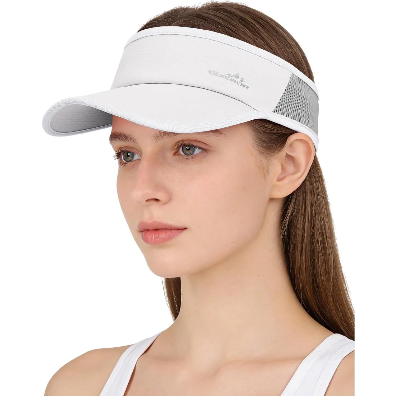 Unisex 1-Size Sports Sun Visor Hat, Lightweight Breathable Quick Dry, UPF 50+ Sun Protection for Tennis, Golf, Outdoor Sports, One-Size