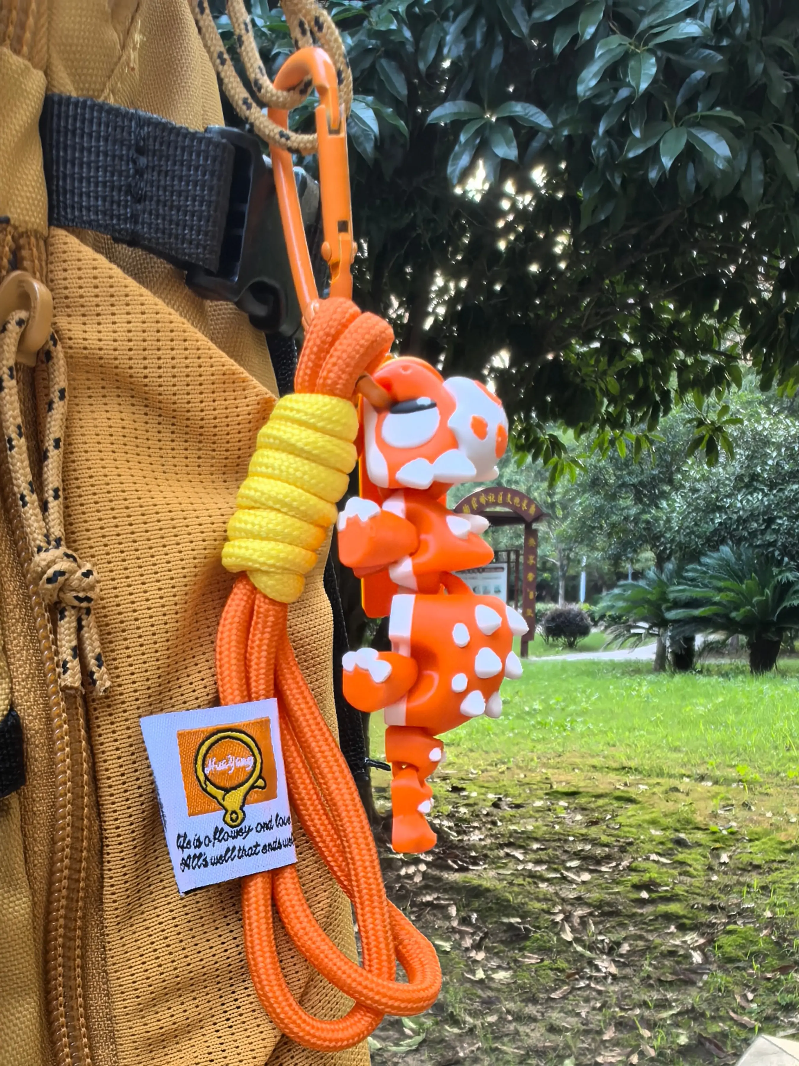Dinosaur-Themed Keychain with Multi-Joint Movement, Nylon Strap, Ideal Gift for Women, Birthday, Party, Adult Use Only