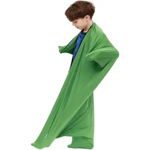 Sensory body sock, Medium, 6-9 years old, 47''HX27''W, Good for Height:41"-51",Suitable for Autism & Sensory Processing Disorders,Updated Version,Green
