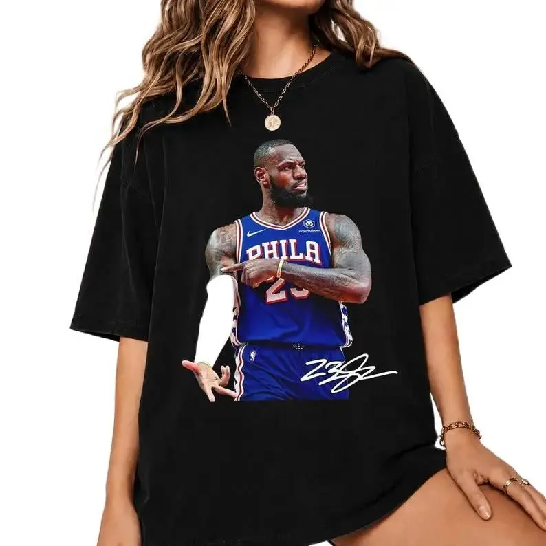 [Sale Up To 50%] Unisex LeBronnn James Shirt 76ers, Vintage Sports Graphic Tee