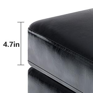 OmySalon Waiting Room Bench for Salon, 59.5'' Reception Bench Office Chair Seating, Faux Leather Guest Lobby Furniture Conference Room Chair for Beauty Barber Barbershop