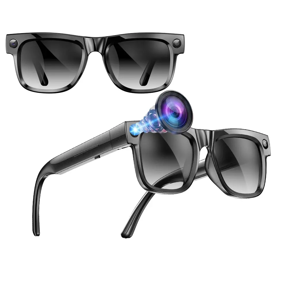 8MP Camera Smart AI Glasses,  Men's AI Glasses, AI Smart Glasses with Camera, Hands-free Video Recording,4GB Memory Build-in (No TF Card Need), 290Mah Battery, AI Multi Languages Translation ,Bluetooth Calling ,HiFi Audio, Music Control.