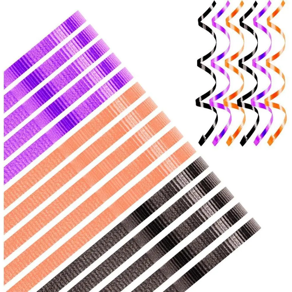 Halloween Curling Ribbons for Crafts Bows Present Wrapping Florist Wedding Party Festival Art Craft Decor, 11 Yards Per Roll, 3/16 Inch Wide 3/16" - Set7