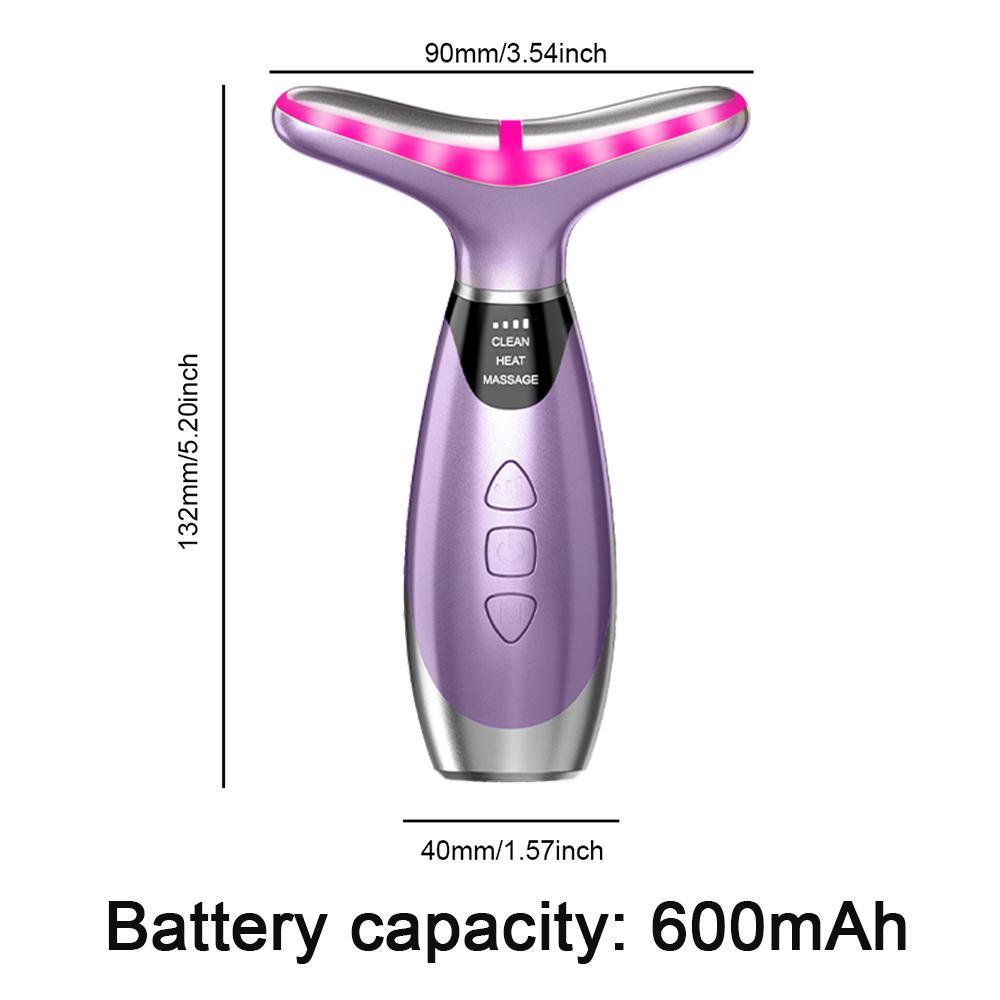 7 Color Facial & Neck Massager, USB Rechargeable Face& Neck Beauty Instrument, Facial Beauty Massagers, Face Sculpting Tool for Women, Neck Beauty Massager for Skin Care at Home