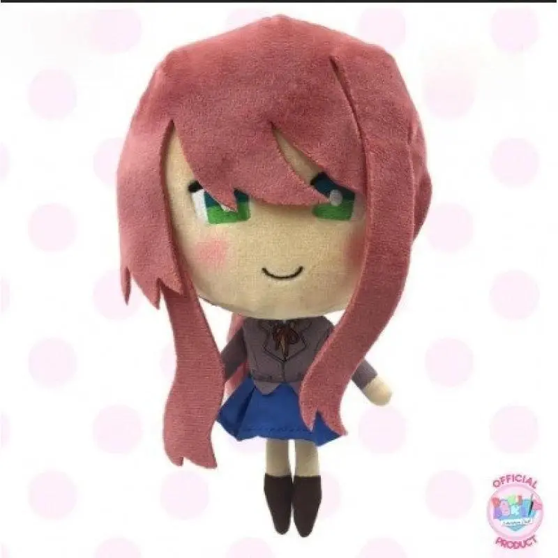 Cute 4pcs Doki Doki Literature Club Plush Set Monika Sayori Natsuki Yuri Soft Stuffed School Uniform Dolls for Fans Home Decor