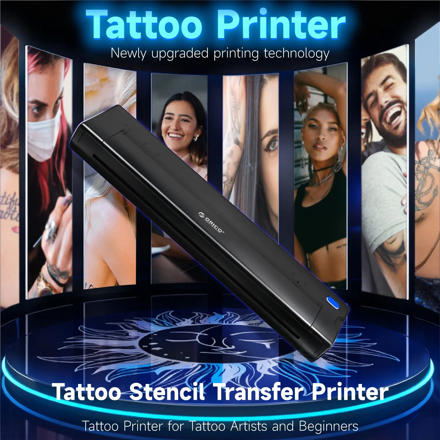 Portable Thermal Tattoo Printer, Pain-Free Tattoo Machine, Multiple Templates, DIY Creative Design, Ideal for Beginners and Enthusiasts