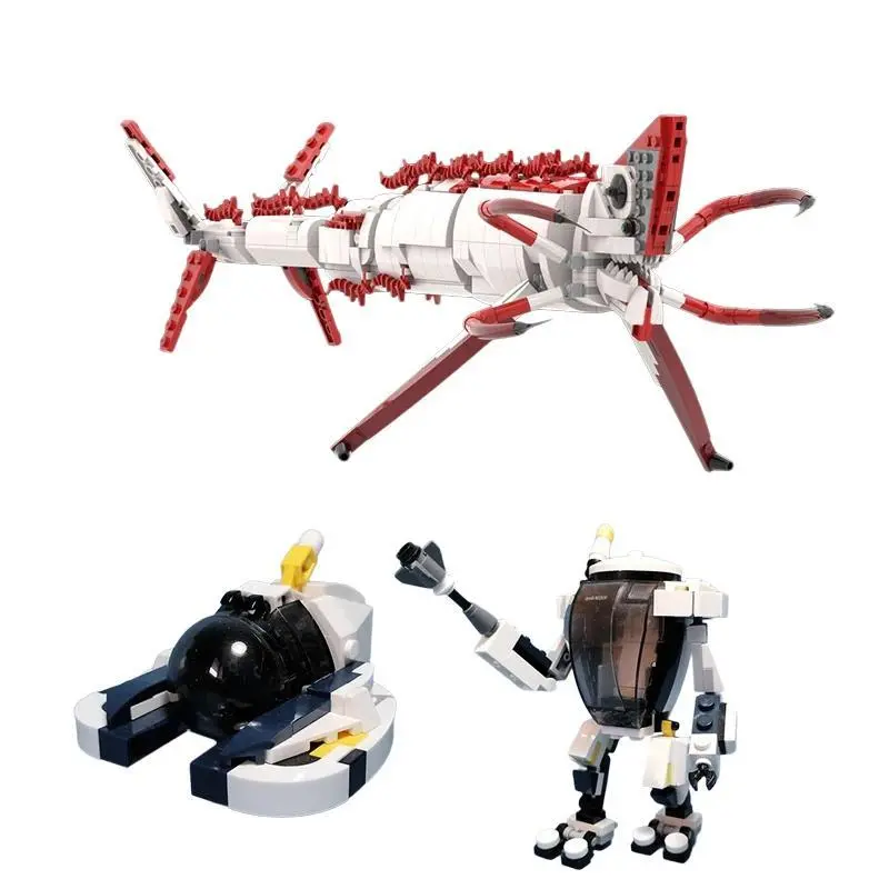2026 new hot item 804PCS Subnauticaes Reaper Leviathan, Seamoth, Prawn Suit Building Blocks Brick Toys Suitable for Family Friends Holiday Gifts