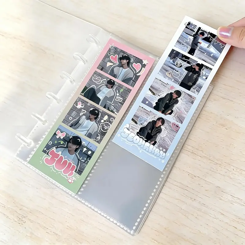 Clear photo booth frame, album-style photo storage box for 2x6-inch photos, 20-page photo decorations for anniversaries, Picture Album