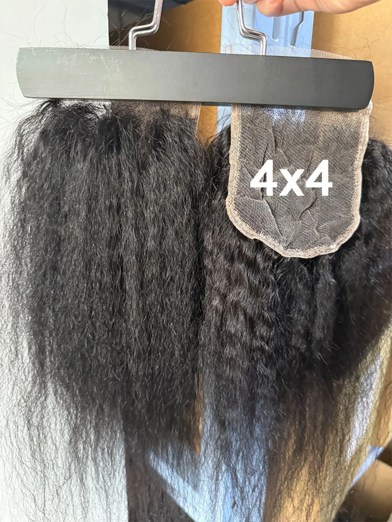 12A Brazilian Kinky Straight 4x4 Swiss Lace Closure Human Hair  Remy Virgin Hair Yaki Straight 4x4 Transparent Swiss Lace Closure 10-26 Inch Free Part For Women