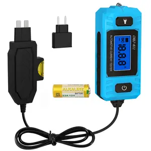 Automotive Circuit Fault Probe Tester, High-Precision Current Tester, 20A 48V Car Relay Fuse Blade Checker, Built-in Front Light with Blue Backlit LCD Screen(1PC)
