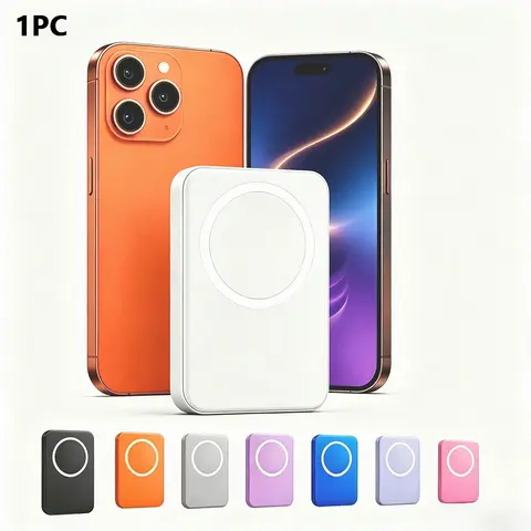 5000mah Magnetic Mobile Power Bank, Wireless Portable Charger, Magsafe-Compatible Battery Pack for iPhone 17/16/15/14/13/12 Series