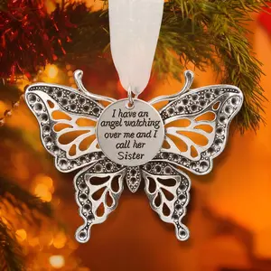 Christmas Memorial Decorations Ornaments - Butterfly in Memory of Loved  Sympathy Gifts for Loss of Loved Dad in Heaven  (Sister)