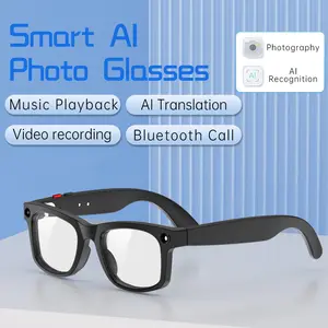 Smart Ai Photo Glasses, HD Camera, Dual Microphone Noise Cancellation, Uv400 Lenses, Bluetooth-compatible Call, Touch Control, Unisex Fashion Sunglasses, Multifunctional Smart Glasses