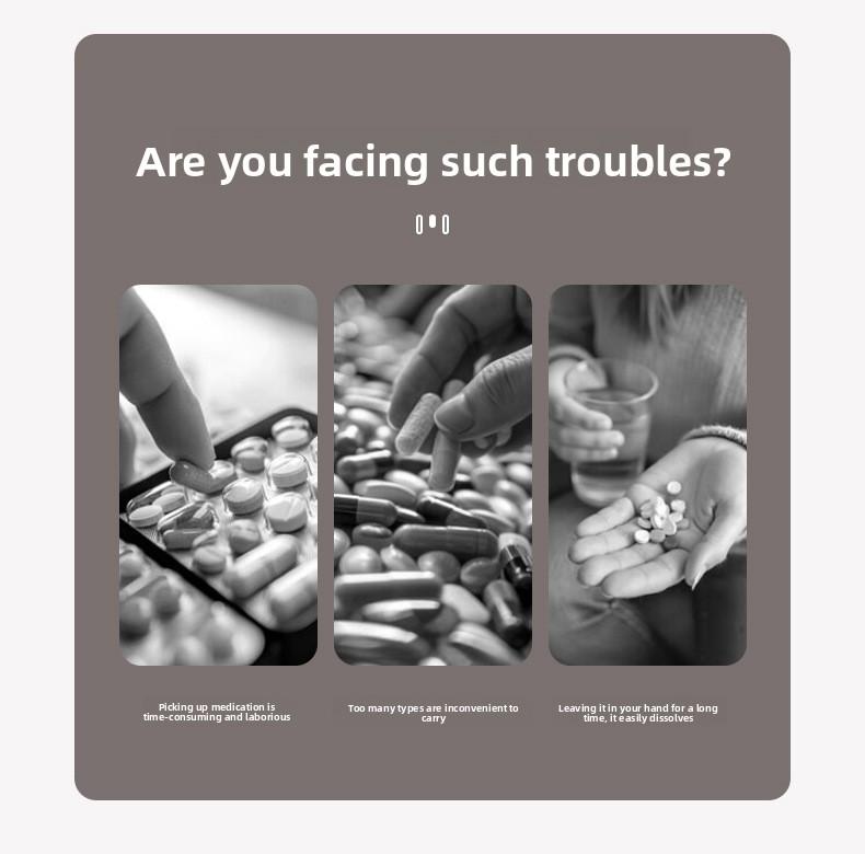 FaSoLa pill box is a portable medicine dispensing box, a mini pill compartment box for carrying with you, and a light-proof pill storage box