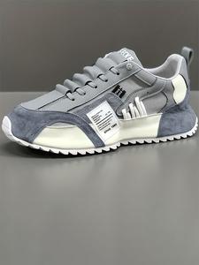 men's colorblock lace up low top sneakers, casual breathable comfortable sports running shoes, workout sneakers, male all-match round toe athletic shoes for daily wear, footwear