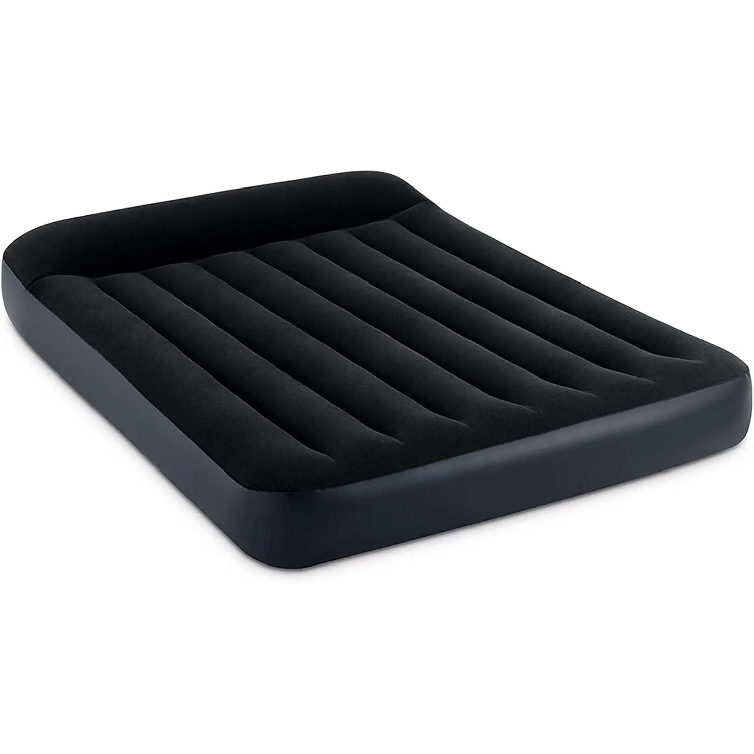 64149ED Dura-Beam Standard Fiber-Tech Air Mattress with Built-in Pillows, Built-in Pump, 10in Bed, 600lb Weight Capacity, Twin/Full Size for Outdoor Camping