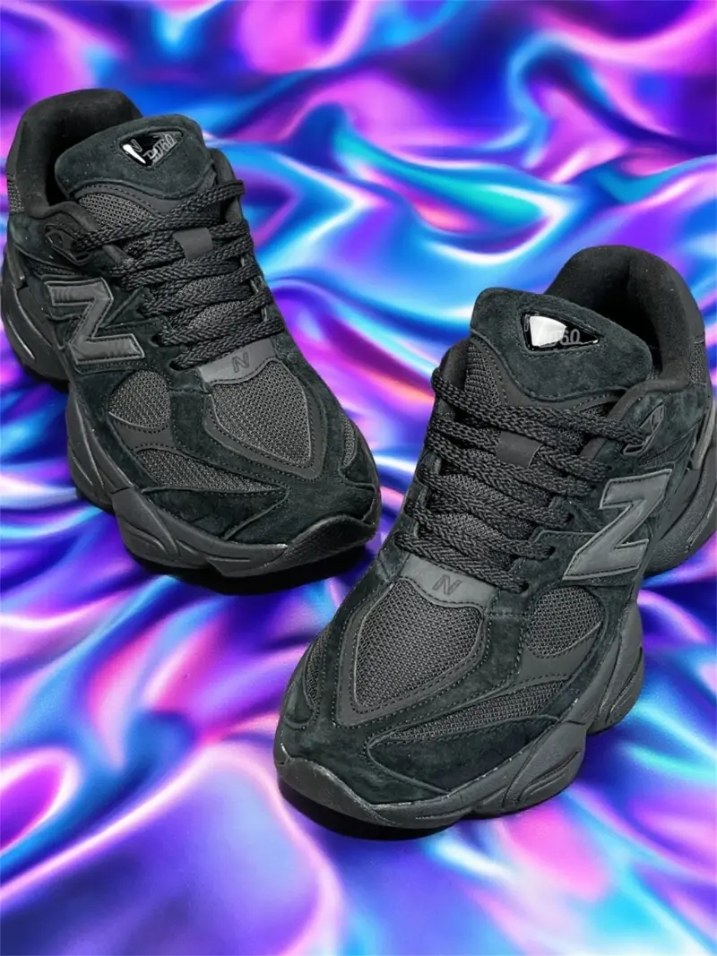 9060Retro chunky sneakers, patchwork design, daily versatile