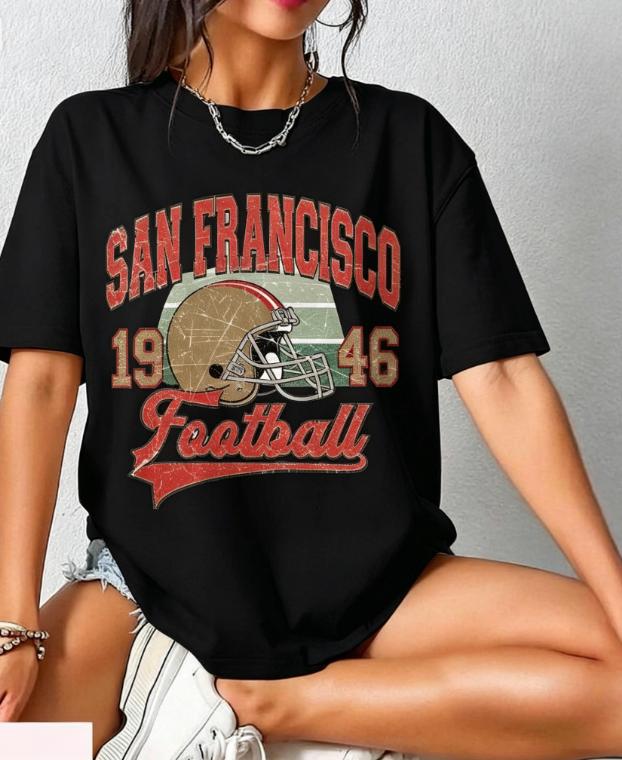 Vintage San Francisco Football T-Shirt, 49er Shirt, SF Retro Tee, Game Day Apparel