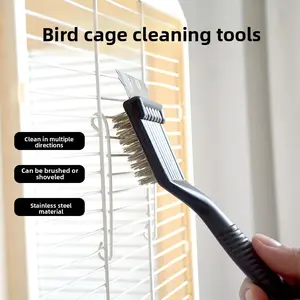 Parrot cage cleaning brush, bird cleaning tool, can be used for brushing and scraping, easy to clean