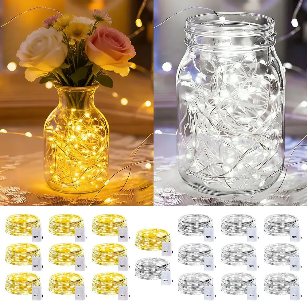 20pcs LED Fairy Lights Battery Operated, 3 Features Blinking Slowly Blinking Mini Twinkle String Lights DIY Flower, Halloween, Christmas, Wedding, Garden, Birthday, Party Gifts & Scene Shooting Props, Outdoor lndoor Decor
